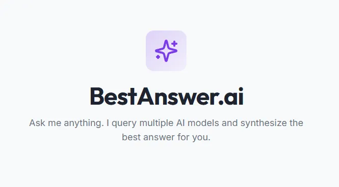 BestAnswers.AI interface